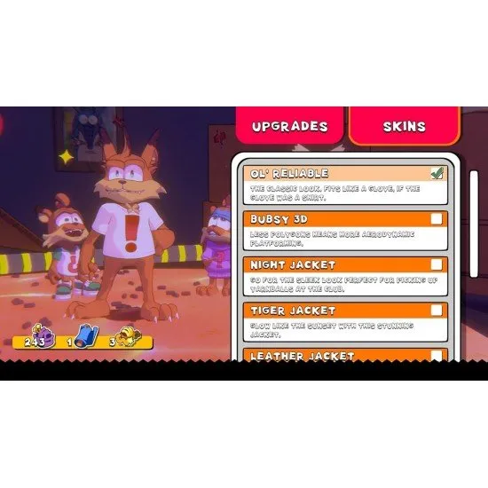 Nintendo Switch physical box for Bubsy 4D Pawsome Edition showing the game and bonus items