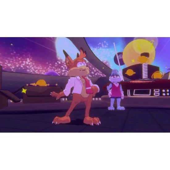 Nintendo Switch physical box for Bubsy 4D Pawsome Edition showing the game and bonus items