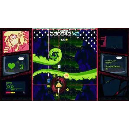 Bullet Hell Collection Volume 2 Switch The box art for Bullet Hell Collection: Volume 2 on Nintendo Switch, featuring characters and spaceships from the three included games.