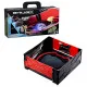 Beyblade X Clash and Carry Beystadium fully opened into battle arena showing X-Celerator Gear System rail and stadium layou