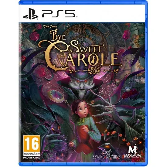 Bye Sweet Carole PS5 box art with hand-drawn animation style and horror theme