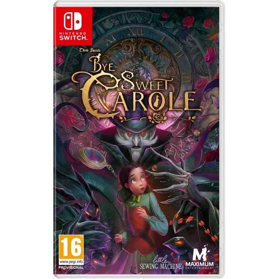 Bye Sweet Carole Nintendo Switch box art with hand-drawn animation style and horror theme