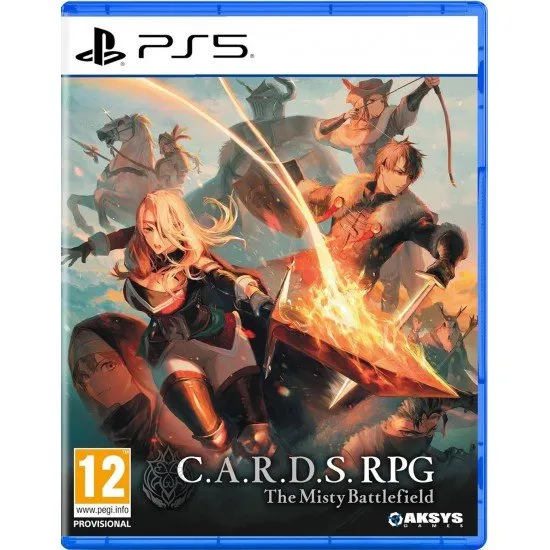 C.A.R.D.S. RPG The Misty Battlefield PS5 box art showing strategic RPG units and card battle interface