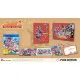 PlayStation 4 game case and collector items for Calamity Angels Special Delivery Plus Edition showing the hardcover art book and postcards