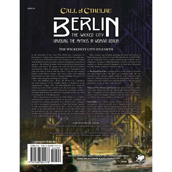 Call of Cthulhu RPG: Berlin: The Wicked City