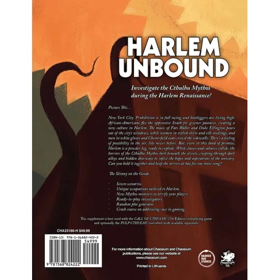 Call of Cthulhu 7th Edition RPG: Harlem Unbound