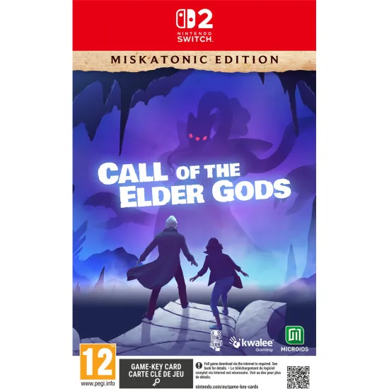 A Nintendo Switch 2 game case depicting a dark, ancient extraterrestrial city skyline rising over the red desert sands under a starry cosmic sky