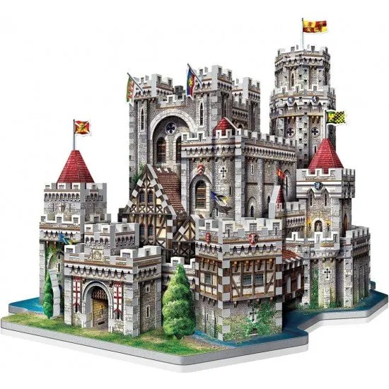 The box art for the Wrebbit 3D Puzzle King Arthur's Camelot, showing the completed 865-piece 3D model of the castle.