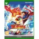 An Xbox Series X game case showing anime footballer Tsubasa Ozora executing a powerful glowing strike on a football with dramatic lightning streaks across the stadium