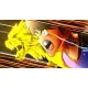 A Nintendo Switch game case displaying an intense anime football match with multiple characters leaping into the air to contest a fiery aerial ball