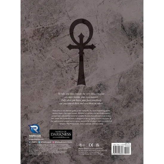Vampire The Masquerade 5th Edition Camarilla Sourcebook cover art showing Kindred figures symbolizing the power and decay of the Camarilla