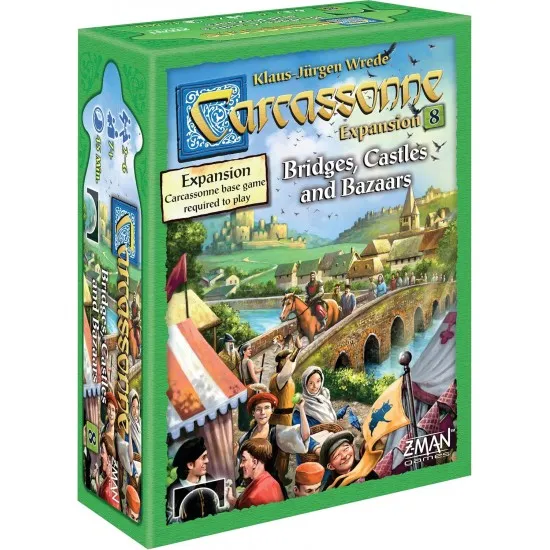 Carcassonne Bridges, Castles & Bazaars Expansion – Board Game Add-On