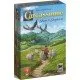 Carcassonne Sheep & Shepherds Expansion box showing a shepherd meeple, sheep tokens, and a wolf token on a vineyard tile