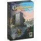 Carcassonne Towers & Thieves Expansion box showing meeple watchmen on tall, stacked towers