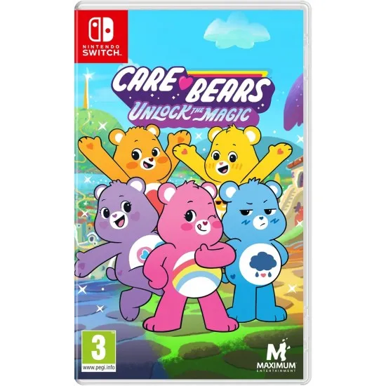 Care Bears: Unlock the Magic Switch game cover featuring Cheer Bear and friends.