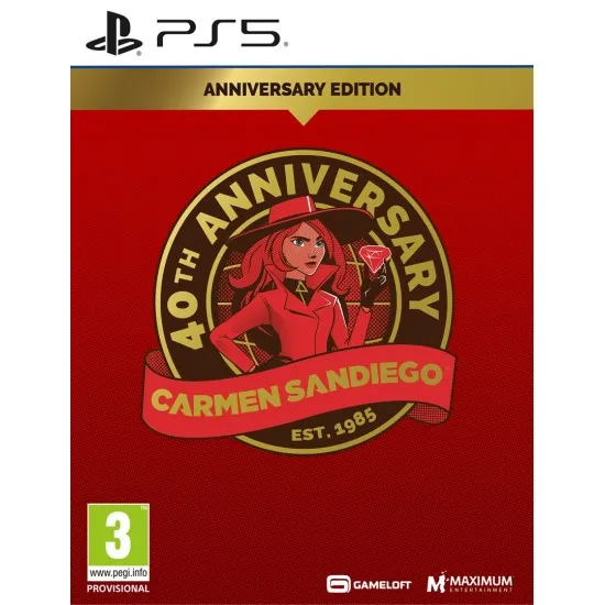 Carmen Sandiego 40th Anniversary Edition PS5 Cover Art