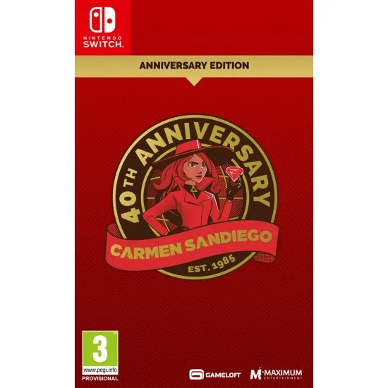 Carmen Sandiego 40th Anniversary Edition Switch Cover Art