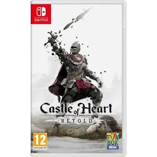 Castle of Heart Retold Nintendo Switch case showing the warrior battling mythological beasts