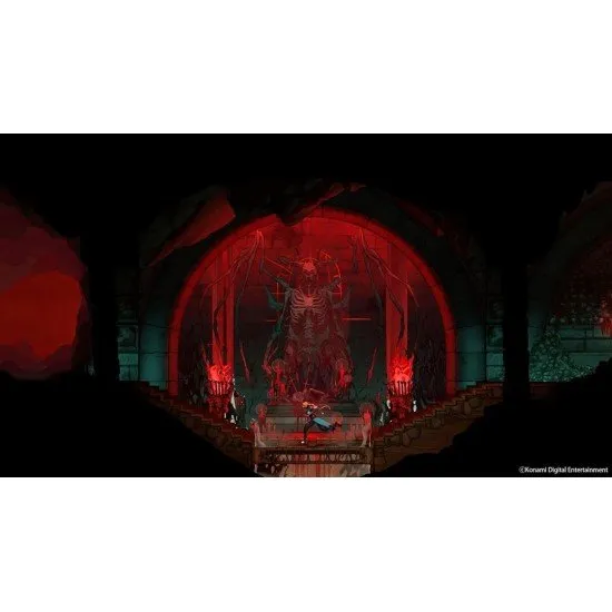 Trevor Belmont's successor facing a massive winged demon in the streets of 1499 Paris