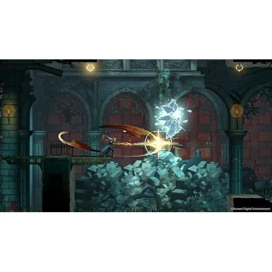 Trevor Belmont's successor facing a massive winged demon in the streets of 1499 Paris