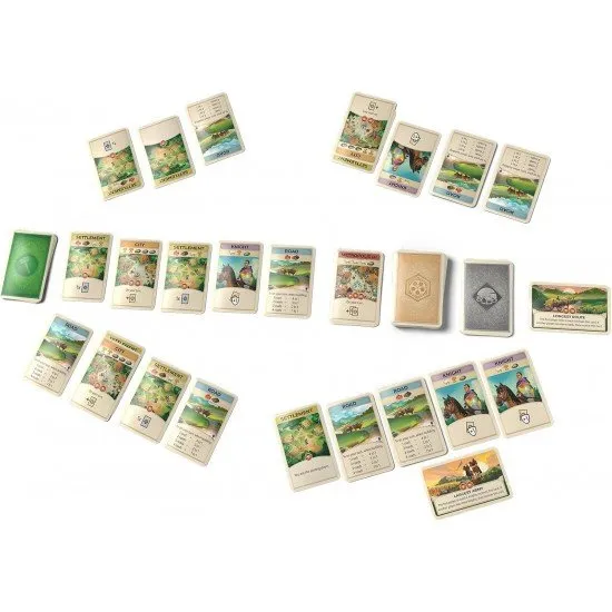 Catan: On the Road card game box on a flat surface