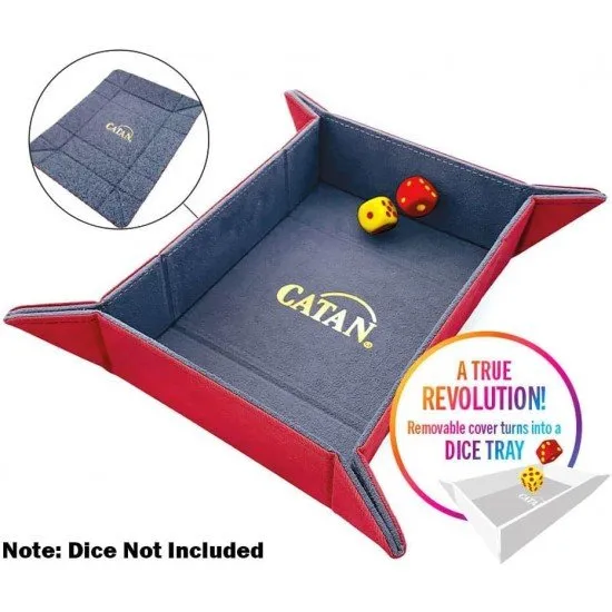 Gamegenic CATAN Trading Post premium card tray and storage box closed showing compact convertible design