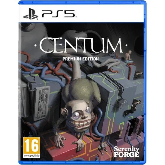 Centum Premium Edition video game cover art showing a stylized, enigmatic scene related to the prisoner protagonist and the unreliable narrator (PS5)