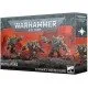 Three heavily mutated Chaos Space Marine Mutilators clad in twisted Terminator armour with arms morphing into massive power claws and spiked maces