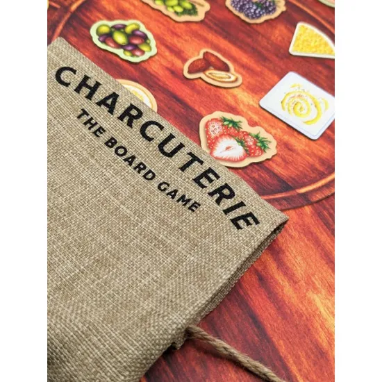 Charcuterie: The Board Game featuring food tiles and strategic charcuterie board building for 2-6 players