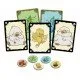 Chocobo themed playing cards featuring various monsters and crystals spread across a table