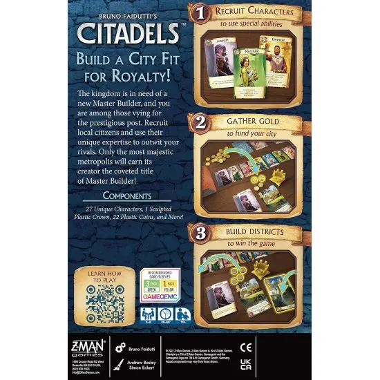 Citadels Board Game Box (Revised Edition)