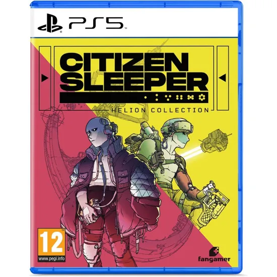 PlayStation 5 game case for Citizen Sleeper Helion Collection showing futuristic sci-fi sleeper artwork