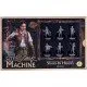 A collection of six detailed plastic miniatures and character cards for the City of the Great Machine expansion