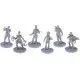 A collection of six detailed plastic miniatures and character cards for the City of the Great Machine expansion