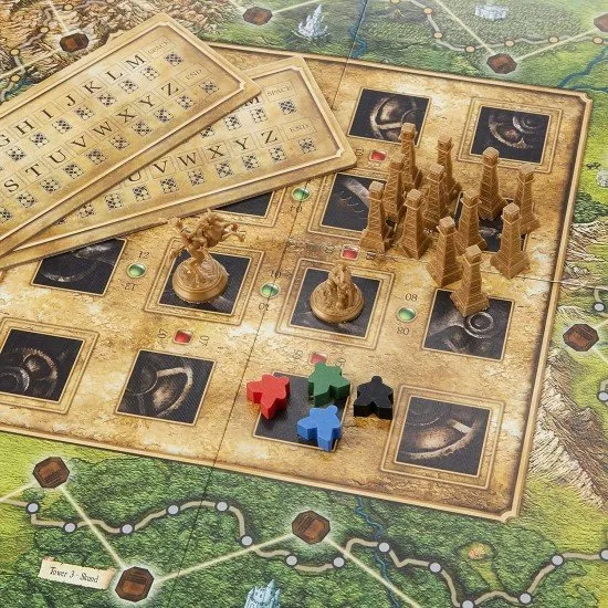 Clacks Discworld board game Collector's Edition box featuring Clacks tower semaphore artwork inspired by Terry Pratchett's Going Postal