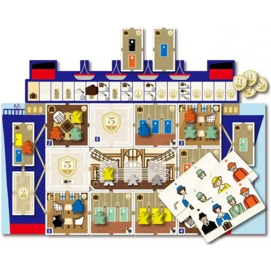 Come Sail Away! board game box featuring brightly illustrated luxury cruise ship artwork