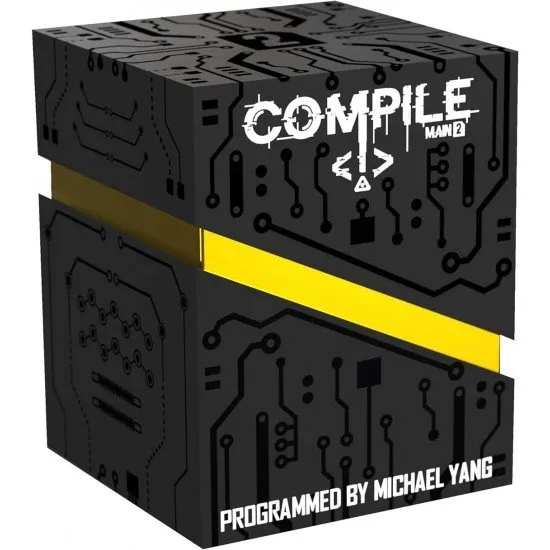 Compile Main 2 card game box with abstract digital and void-themed artwork