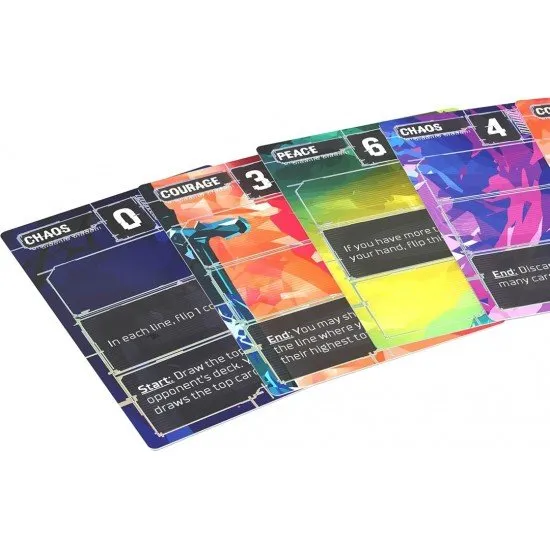 Compile Main 2 card game box with abstract digital and void-themed artwork