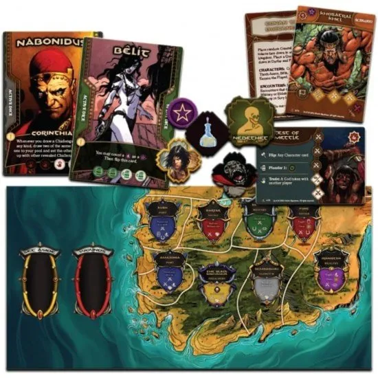 The Adventures of Conan expansion box featuring Queen Belit and the Nemedian Chronicles artwork