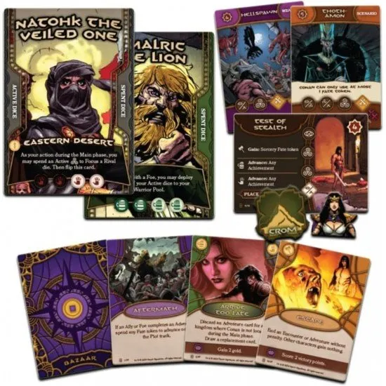 The Adventures of Conan expansion box featuring Queen Belit and the Nemedian Chronicles artwork