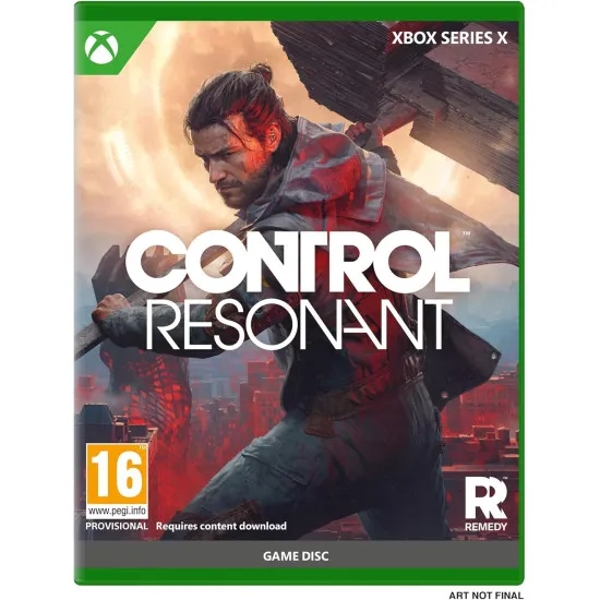 An Xbox Series X game case showing Dylan Faden surrounded by red Hiss energy floating above a distorted, gravity-defying New York street street where buildings are twisting sideways