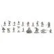 Box set of 20 unpainted premium miniatures for the Cosmere RPG showing various Knights Radiant and creatures from Roshar