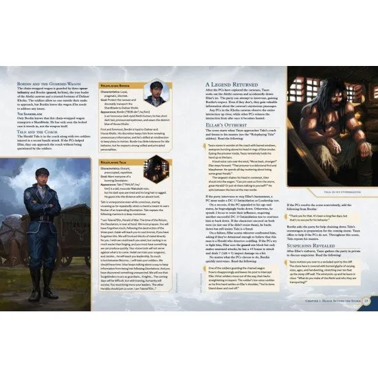 Cosmere RPG Stonewalkers adventure book cover depicting heroes in a storm-swept landscape on Roshar