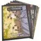 A collection of printed Cosmere RPG Stormlight Adventure Maps showing various terrains and tactical layouts from the Shattered Plains