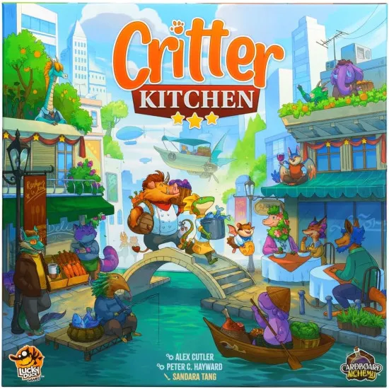 Critter Kitchen Board Game featuring restaurant-themed strategy gameplay for 1 to 5 players