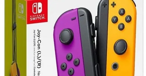 Nintendo switch joycon offers neon purple orange