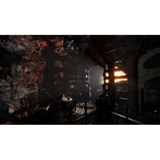 Dark Atlas: Infernum PS5 box art showing a dark, atmospheric horror scene with a mysterious figure and eerie environments