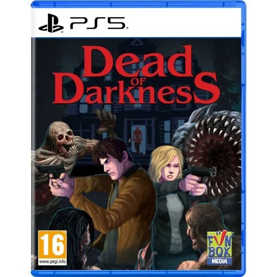 Dead of Darkness PS5 cover art showing Miles Windham and Olivia against a haunted mental hospital background