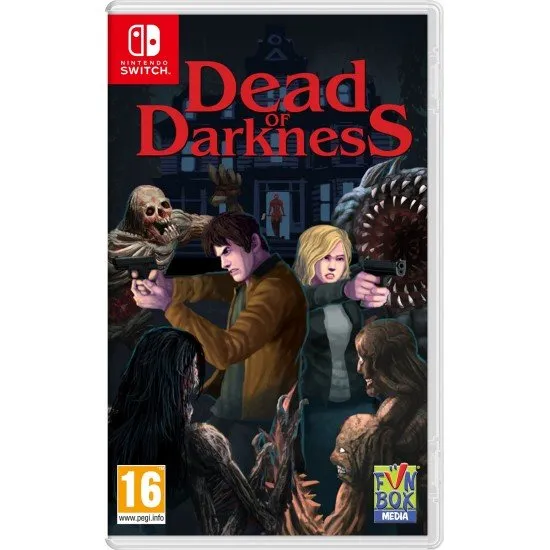Dead of Darkness Nintendo Switch case showing Miles Windham exploring a dark corridor with a torch