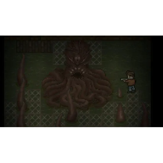 Dead of Darkness Nintendo Switch case showing Miles Windham exploring a dark corridor with a torch